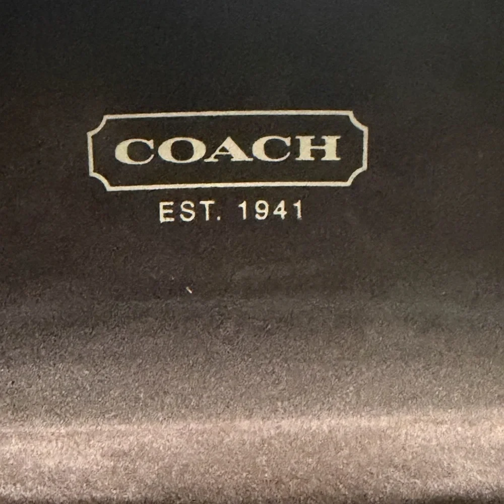 Coach Eyeglass Sunglasses Case Classic Logo Monogram Hard Clamshell Brown